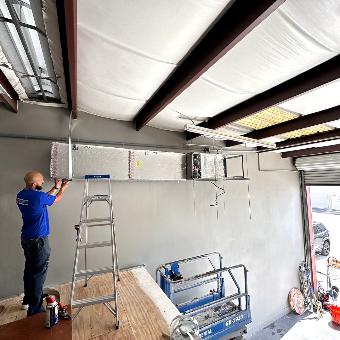 AC unit installation by Comffordable Air Solutions